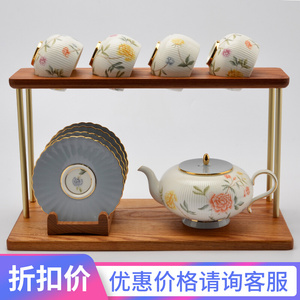 新品永丰源中秋礼-月亮时光10头中式茶具茶壶茶杯轻奢浮雕赠木架