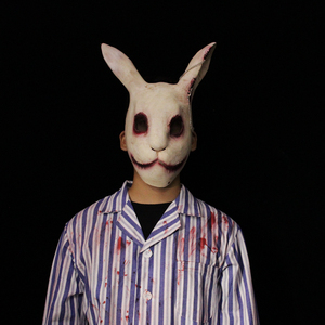 万圣节网红兔子恐怖面具剧本杀鬼屋舞台剧NPC装扮表演酒吧道具