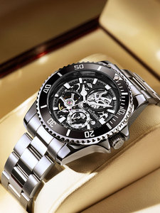 罗西尼正品瑞士男士手表全自动机械表镂空时尚十大品牌腕表防水学