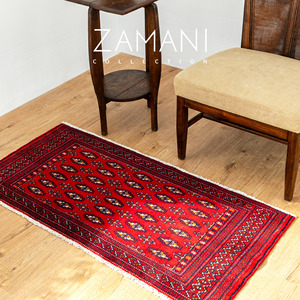 Sale! 小尺寸 ZAMANI 波斯手工Turkmen地毯床边门厅阿富汗土耳其