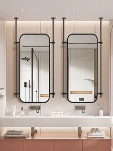 酒店民宿天花板吊镜长方形智能浴室镜玄关镜装饰镜卫生间悬空挂镜