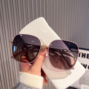 2024新款浅色透明太阳眼镜女款高级感大框眼镜潮抗UV太阳眼镜气质