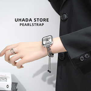 uhada适用于iwatchs9表带苹果表带S9手表时尚猫眼宝石手链小香风applewatch7新款SE高级小众S6个性小红书同款