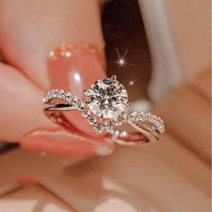 为爱加冕皇冠戒指女2023年新款小众批发饰品简约高级感开口戒指