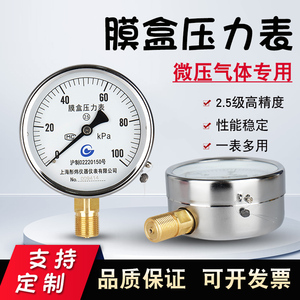 膜盒压力表YE-100天然气表微压表kpa千帕表燃气管道0-10/16/25/40