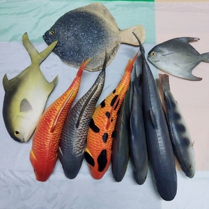 仿真PU鱼模型海洋鲳鱼鲤鱼鲫鱼酒店商场摆盘装饰道具儿童认知玩具