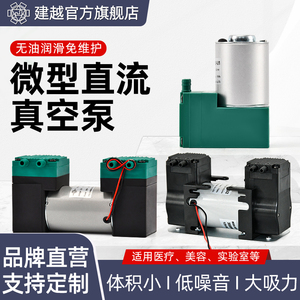 微型真空泵12v24v220V有刷小型直流泵型负压抽气大气吸气泵隔膜泵