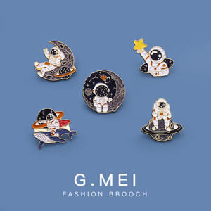 宇航员胸针可爱日系男女金属徽章衣服包包领针装饰品配饰勋章胸章