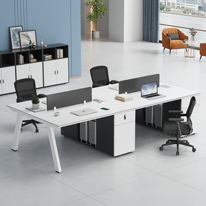 简易办公桌椅组合职员工位简约现代公司单人位办公室屏风隔断电脑