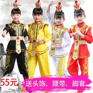 。花木兰服装儿童士兵演出服六一满江红戏剧表演古代汉服衣服女童