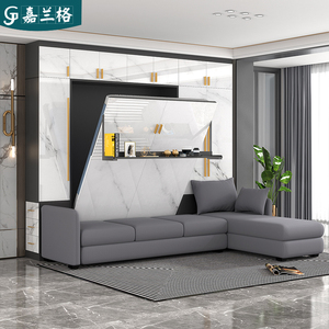 客厅带沙发隐形床衣柜一体组合家用轻奢折叠床壁床隐形床多功能床