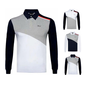 高尔夫服装男士秋冬款长袖Polo衫透气户外运动休闲golf球衣上衣