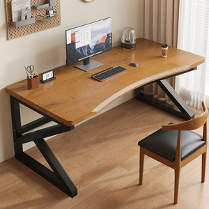 实木电脑桌台式书桌学生家用写字桌办公桌工作台电竞桌长方形桌子