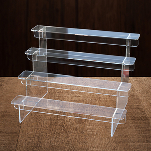 亚克力收纳展示架盲盒手办多层梯形架透明板阶梯分层置物架陈列柜