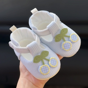 软底婴儿学步鞋女宝宝鞋子袜子袜鞋0一6月防滑夏季薄款护脚鞋凉鞋