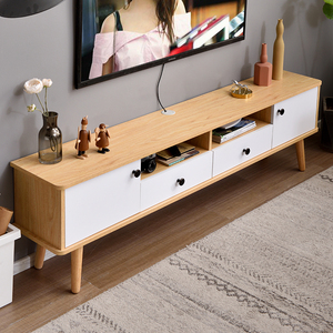 实木电视柜茶几组合现代简约小户型北欧卧室客厅简易环保新款包邮
