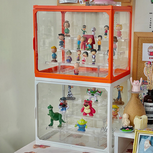 盲盒收纳架泡泡玛特娃娃玻璃罩透明手办展示盒玩偶陈列置物架珍琢