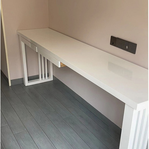 长条桌靠墙桌子宽40cm工作台白色简约现代办公书桌双人实木电脑桌