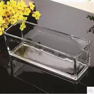 玻璃花瓶长方形大号鱼缸水培郁金香花盆欧式造景容器方型玻璃容器