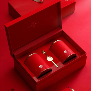 红茶茶叶包装盒空礼盒装高档通用正山小种金骏眉岩茶罐装礼盒定制