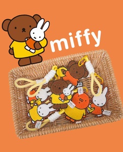 可爱米菲miffy包挂件 卡通兔子小熊毛绒刺绣钥匙链扣