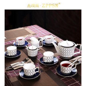ZPPSN英式骨瓷咖啡杯套装下午茶具咖啡具陶瓷家用欧式红茶杯整套
