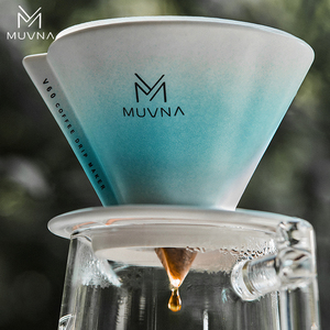 MUVNA慕威纳星川手冲咖啡过滤杯V60陶瓷滴滤式咖啡滤杯器具免折叠
