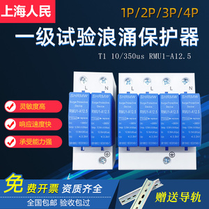 上海人民一级浪涌保护器10/350电涌开关T1试验防雷模块I2.5小体积