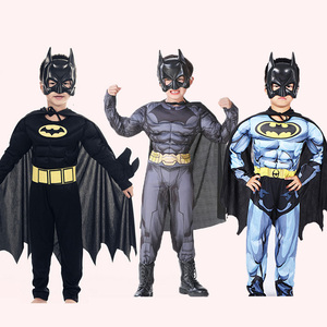 儿童表演道具服装男孩蝙蝠侠肌肉服吸血鬼披风万圣节角色扮演服