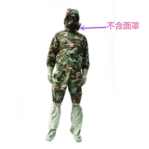 新华FFF02分体式防毒衣军绿色防化服防核辐射生化武器迷彩服