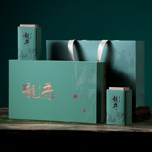 2024新款龙井茶叶礼盒空盒碧螺春崂山绿茶半斤装茶叶包装盒空礼盒