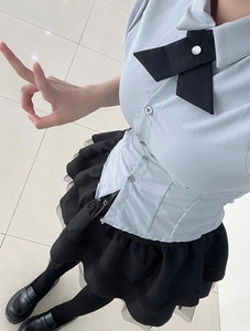 小个子套装学院风短裙半身裙夏季裙子日系JK制服短款衬衫女两件套