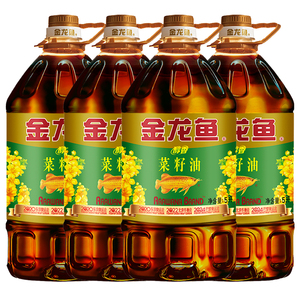 金龙鱼醇香菜籽油5L*4大桶装醇香菜油家用食用油炒菜
