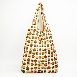 时尚竖款购物袋折叠包超市环保袋便携买菜袋布兜子轻防水尼龙轻便