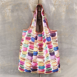 中号时尚超市环保购物袋可以折叠方便携带买菜包便携袋轻便收纳袋