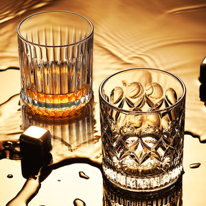 威士忌酒杯水晶鸡尾洋酒杯子喝白兰地网红玻璃家用啤酒杯红酒酒具