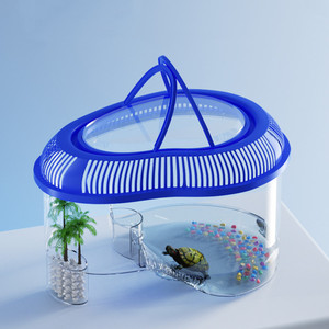 乌龟缸中小型造景房子饲养箱摆地摊专用塑料家用鳄龟巴西龟水陆缸