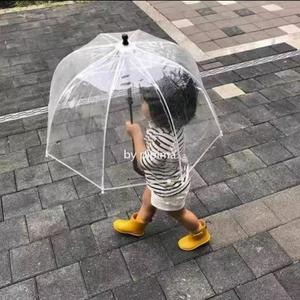 雨伞雨衣一体全透明儿童雨伞拱形手动宝宝雨伞好看可爱透明小伞具