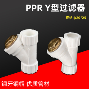 PPR过滤器Y型4分20 6分25PPR水管过滤器家用管材管件铜牙管帽配件