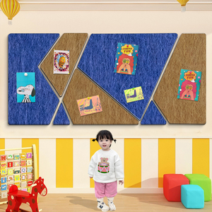 幼儿园墙面装饰布置儿童绘本馆美术培训机构环创主题墙毛毡板墙贴