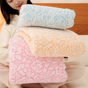 上海老牌纯棉毛巾被夏季成人老式怀旧全棉毛巾毯盖毯子沙发午睡毯