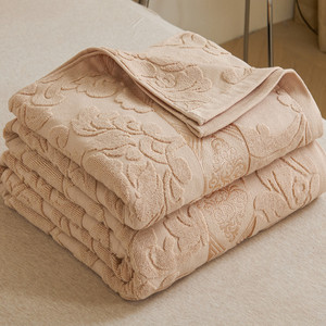 上海老牌纯棉纱布毛巾被成人被子夏季80年代老式怀旧毛巾毯子盖毯