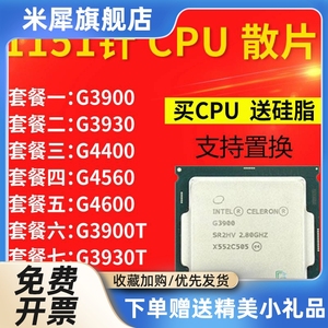 G3900 3930 g4400 g4560 G4600 g3930T  G4560 t 1151双核CPU散片