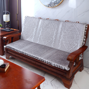 冬季新款红实木沙发垫带靠背加厚海绵新中式坐垫联邦椅垫木质防滑