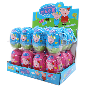 欢乐小猪玩具蛋巧克力豆儿童零食糖果趣味奇趣玩具蛋（代可可脂）