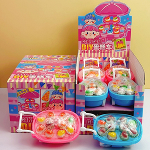 糖玩π对DIY蛋糕车拼装玩具含混合造型凝胶软糖儿童创意糖果批发
