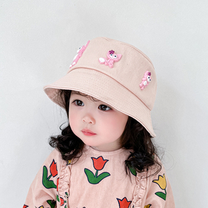 韩版儿童渔夫帽春秋薄款女童帽子遮阳宝宝防晒帽可爱休闲小孩盆帽