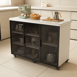 厨房置物柜切菜桌多功能操作台家用多层收纳架储物柜可移动小岛台