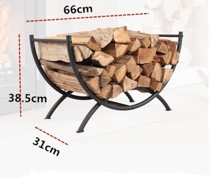 欧式乡村铁艺壁炉工具柴火架木材收纳置物架家用木柴架柴篮