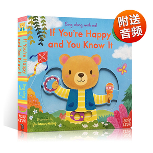 英文原版进口 Sing Along With Me 和我一起唱 If You're Happy and You Know It 儿童英语启蒙绘本 0-4岁欢唱系列童谣操作机关书